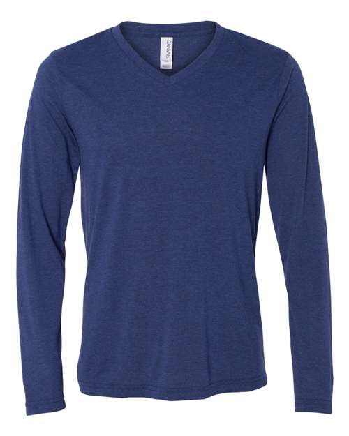 Unisex Long Sleeve V-Neck Tee