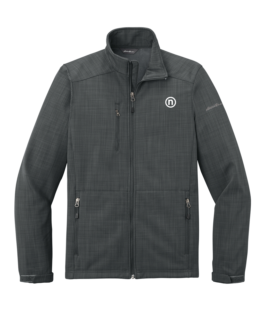 MEN’S SHADED CROSSHATCH SOFT SHELL JACKET