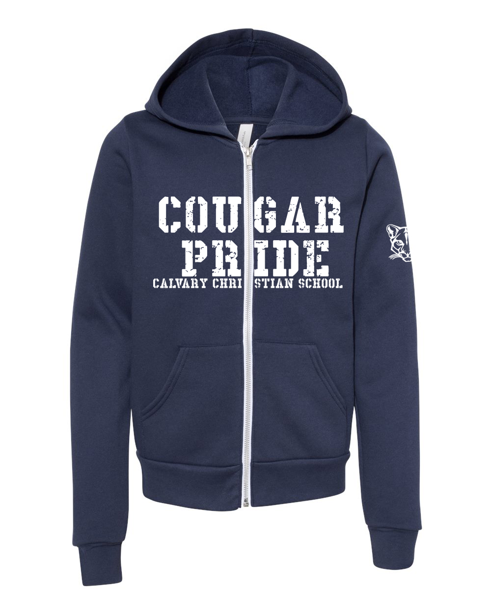 Cougar Pride Zip Up - Youth Hoodie